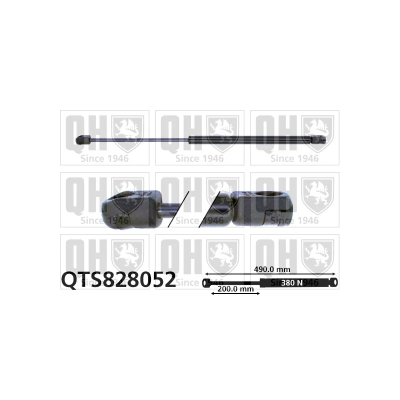 Vérin de hayon, de coffre QUINTON HAZELL QTS828052