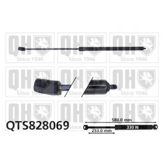 Vérin, capot-moteur QUINTON HAZELL QTS828069