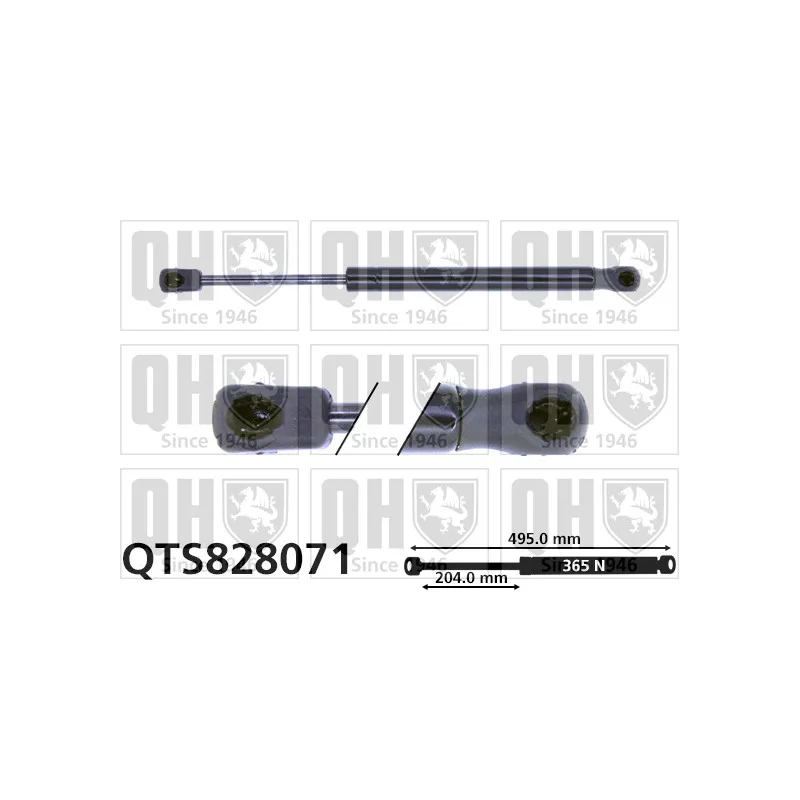 Vérin de hayon, de coffre QUINTON HAZELL QTS828071