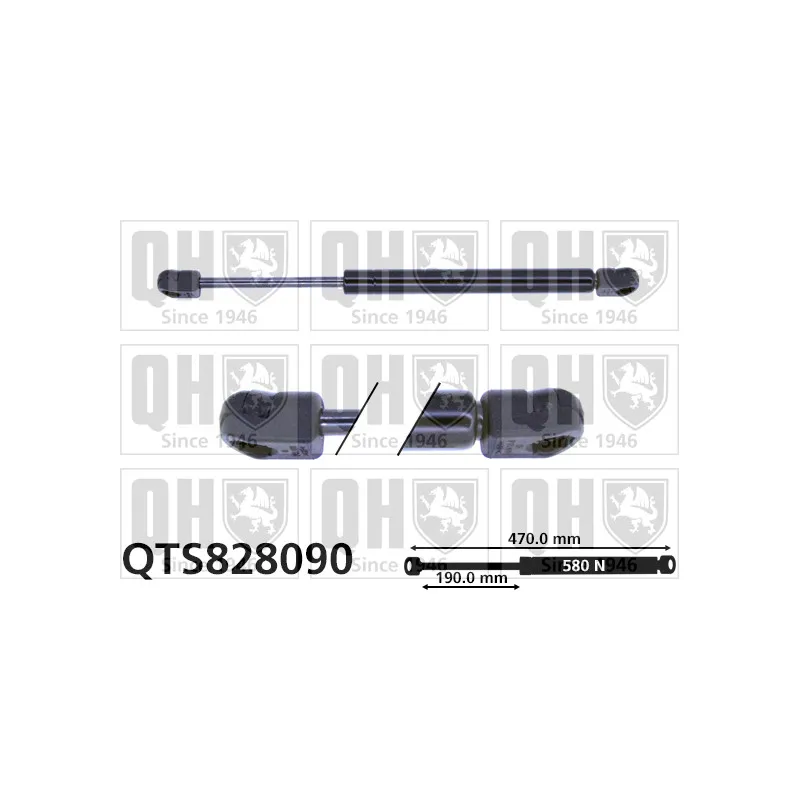 Vérin de hayon, de coffre QUINTON HAZELL QTS828090