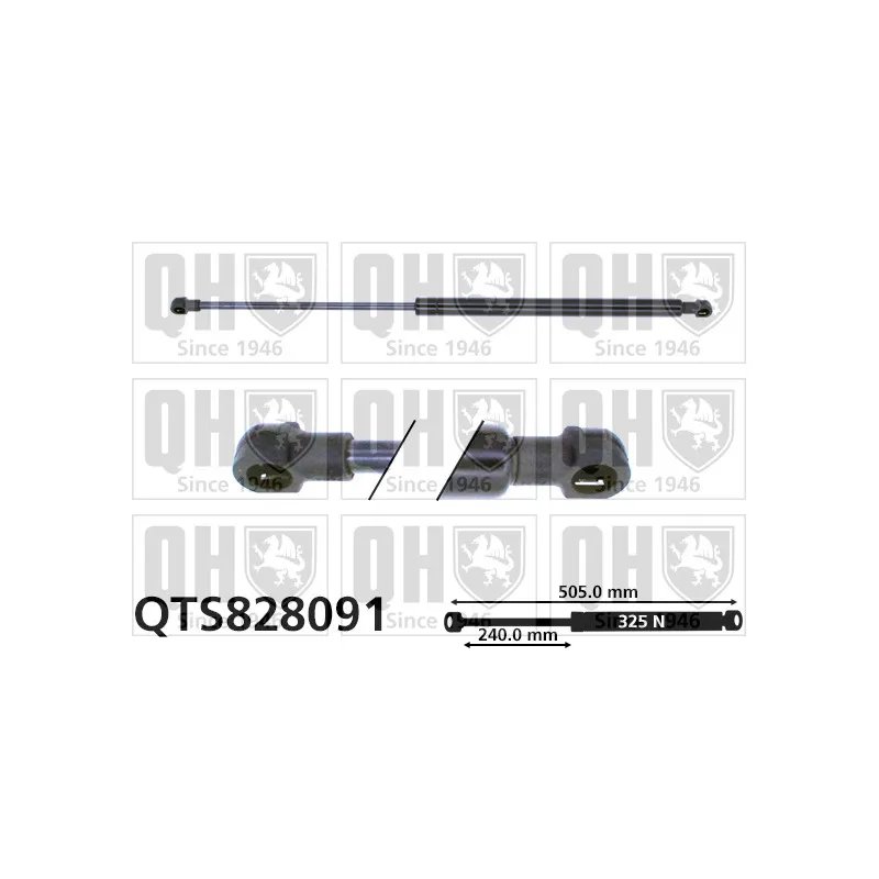 Vérin de hayon, de coffre QUINTON HAZELL QTS828091