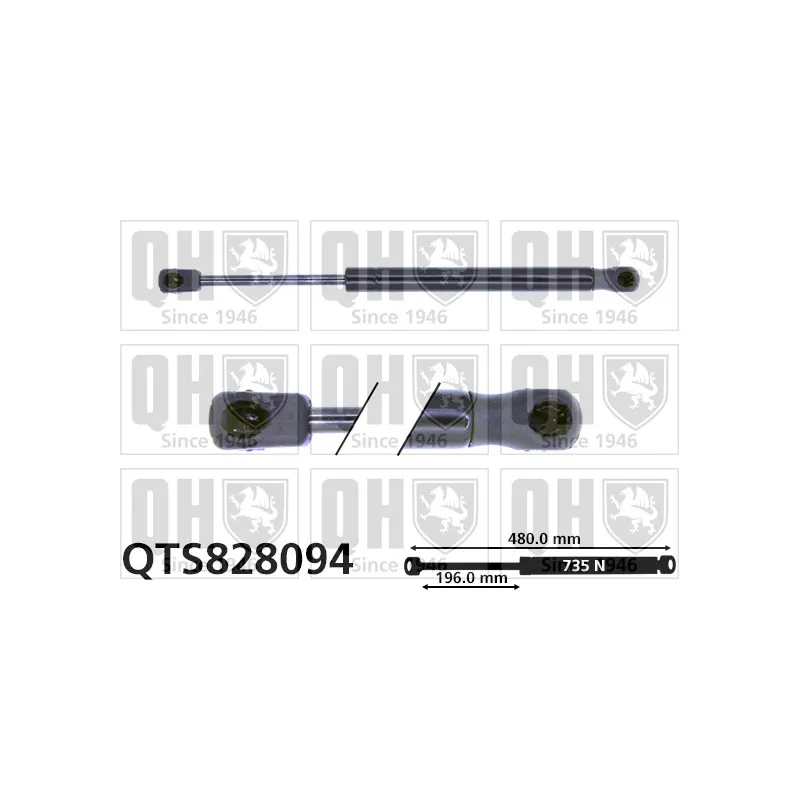 Vérin de hayon, de coffre QUINTON HAZELL QTS828094