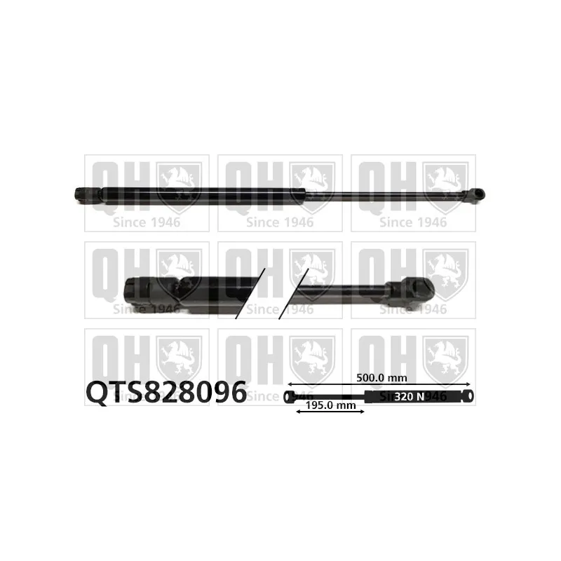 Vérin de hayon, de coffre QUINTON HAZELL QTS828096