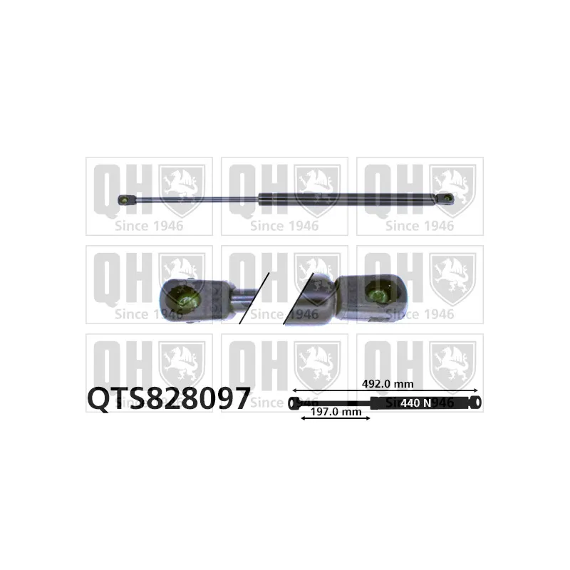 Vérin de hayon, de coffre QUINTON HAZELL QTS828097