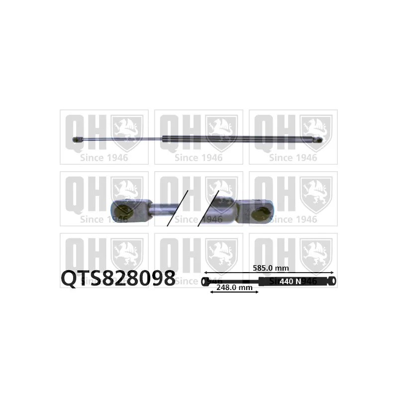 Vérin de hayon, de coffre QUINTON HAZELL QTS828098