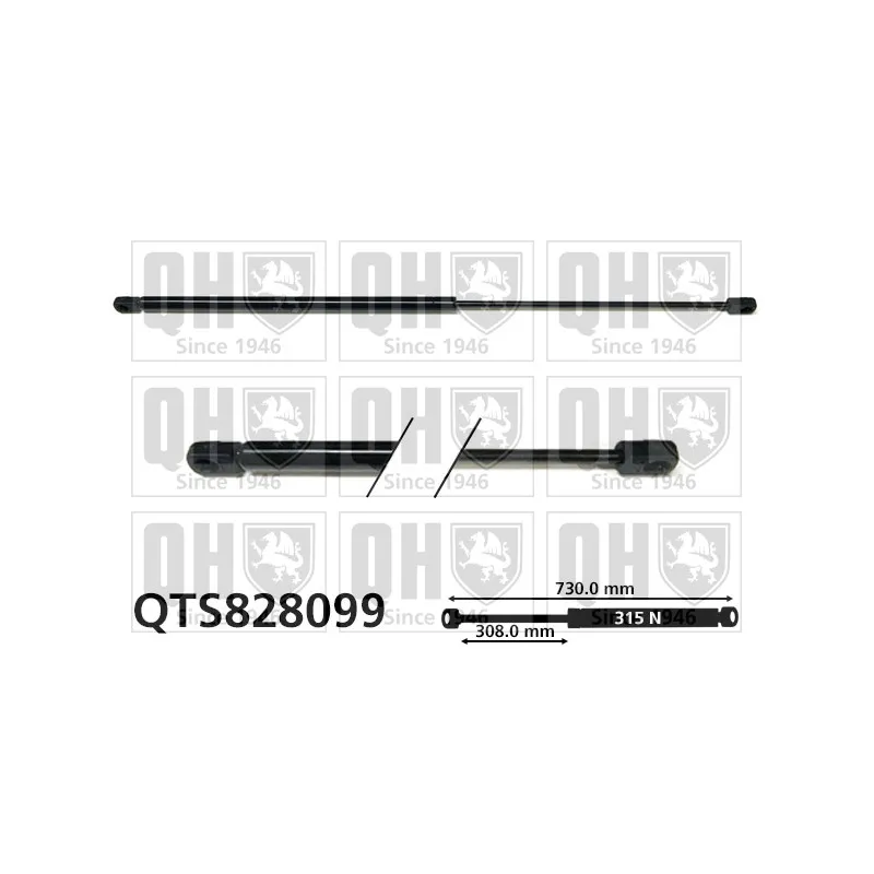 Vérin, capot-moteur QUINTON HAZELL QTS828099