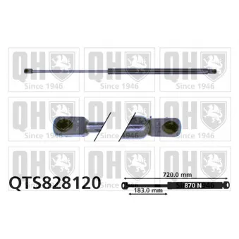 Vérin de hayon, de coffre QUINTON HAZELL QTS828120
