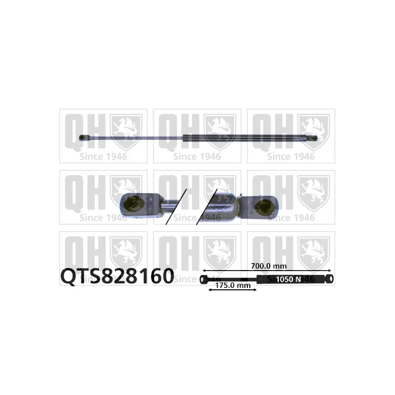 Vérin de hayon, de coffre QUINTON HAZELL QTS828160