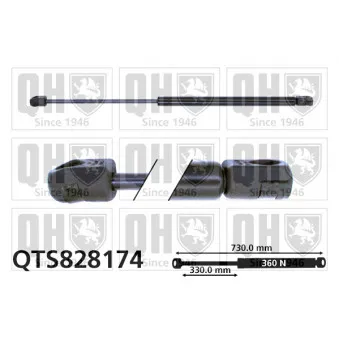 Vérin, capot-moteur QUINTON HAZELL QTS828174