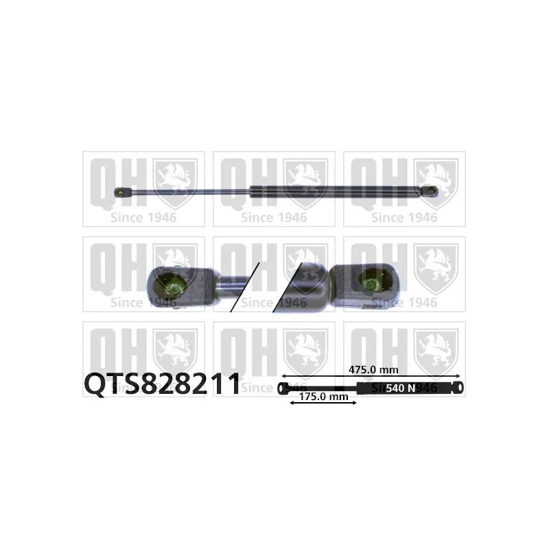 Vérin de hayon, de coffre QUINTON HAZELL QTS828211
