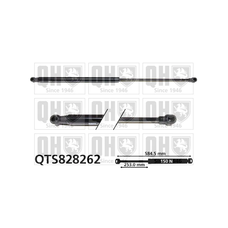 Vérin, vitre arrière QUINTON HAZELL QTS828262