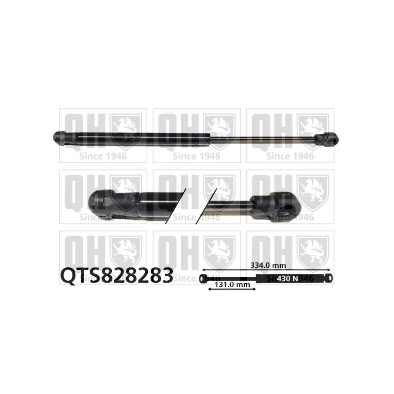 Vérin, vitre arrière QUINTON HAZELL QTS828283