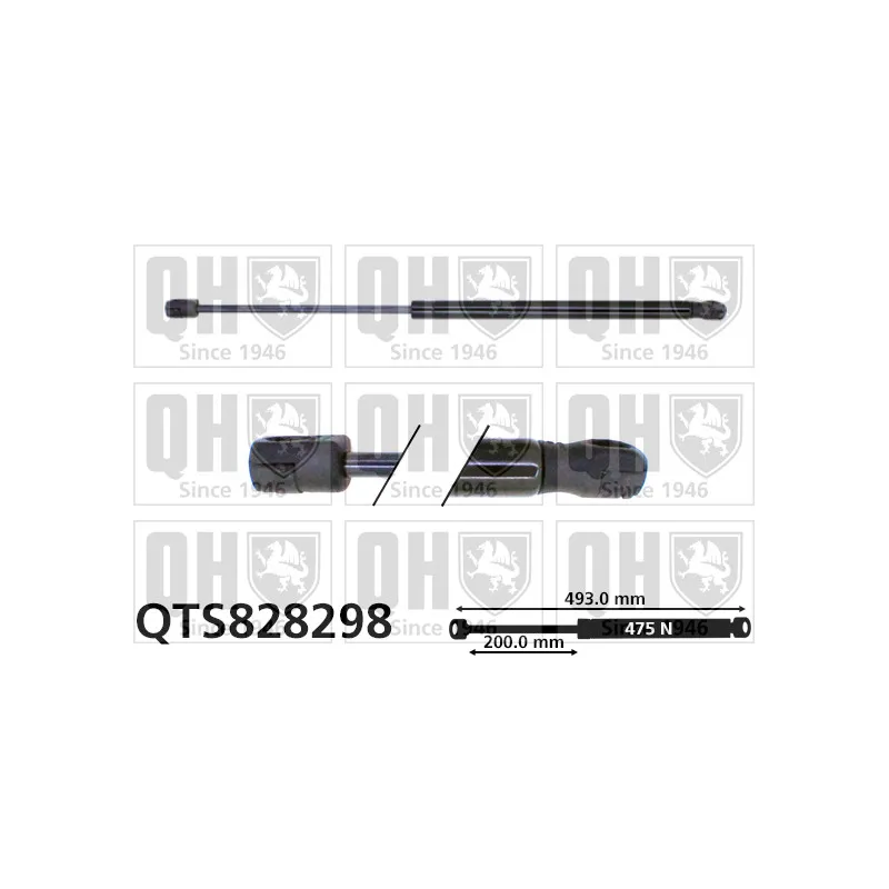 Vérin de hayon, de coffre QUINTON HAZELL QTS828298
