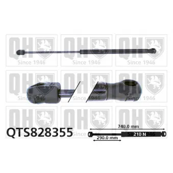Vérin, capot-moteur QUINTON HAZELL QTS828355