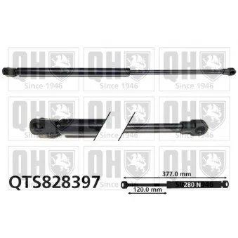 Vérin, capot-moteur QUINTON HAZELL QTS828397