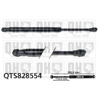 Vérin, capot-moteur QUINTON HAZELL QTS828554