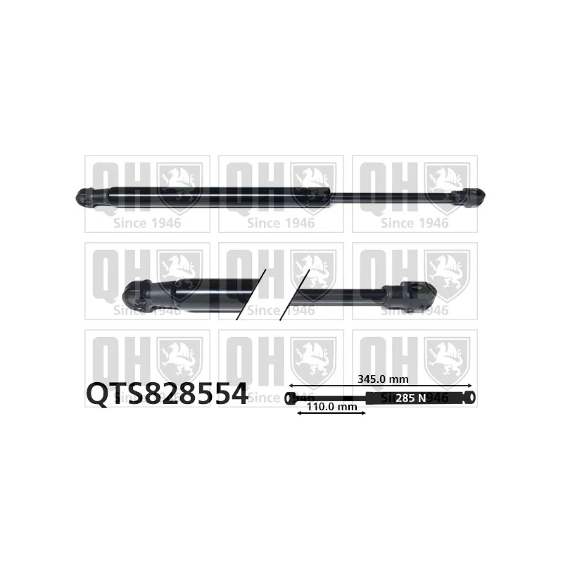 Vérin, capot-moteur QUINTON HAZELL QTS828554