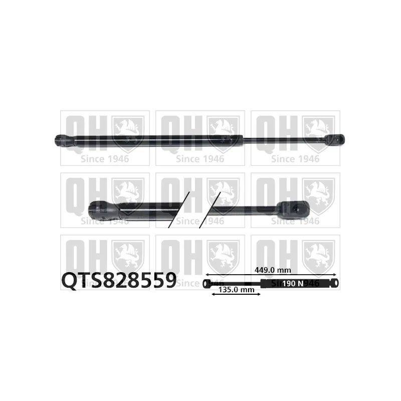 Vérin, capot-moteur QUINTON HAZELL QTS828559