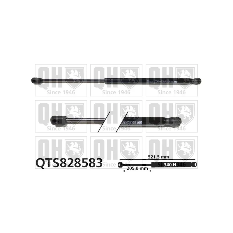 Vérin, capot-moteur QUINTON HAZELL QTS828583