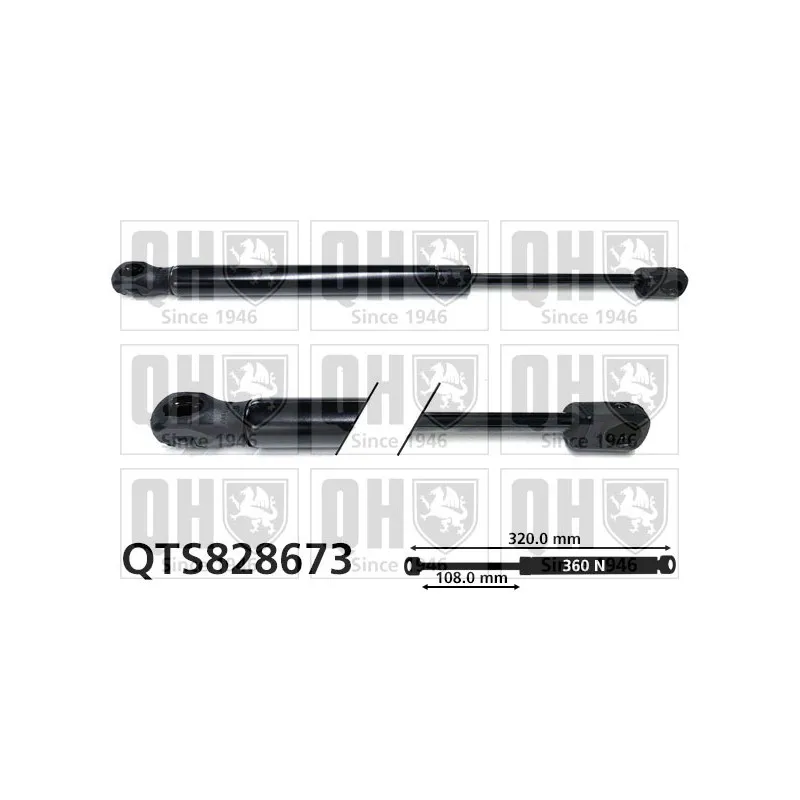 Vérin, capot-moteur QUINTON HAZELL QTS828673