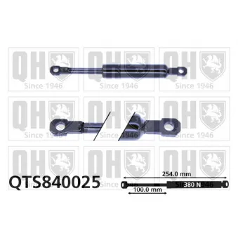 Vérin, capot-moteur QUINTON HAZELL QTS840025