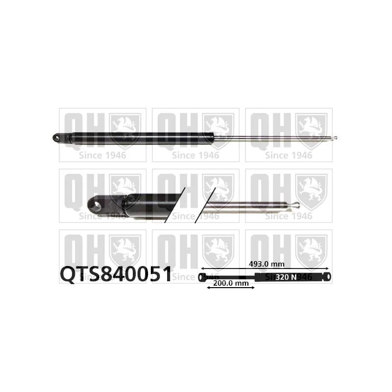 Vérin de hayon, de coffre QUINTON HAZELL QTS840051