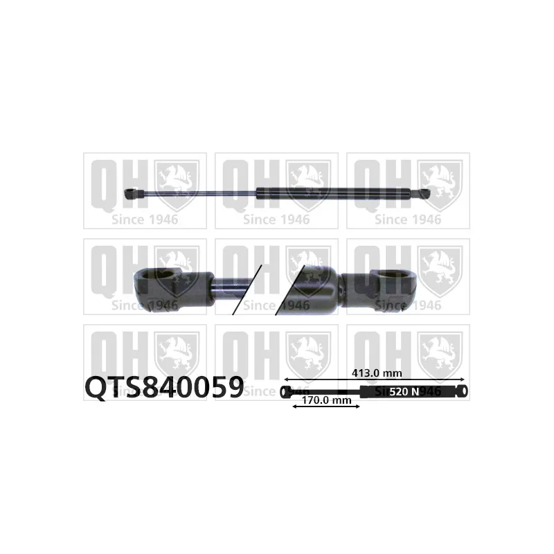 Vérin de hayon, de coffre QUINTON HAZELL QTS840059
