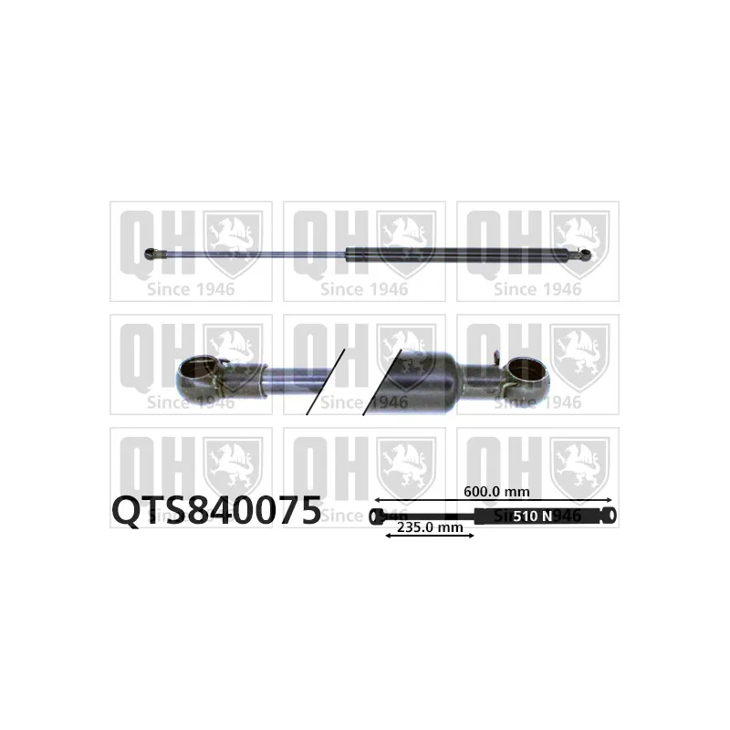 Vérin de hayon, de coffre QUINTON HAZELL QTS840075