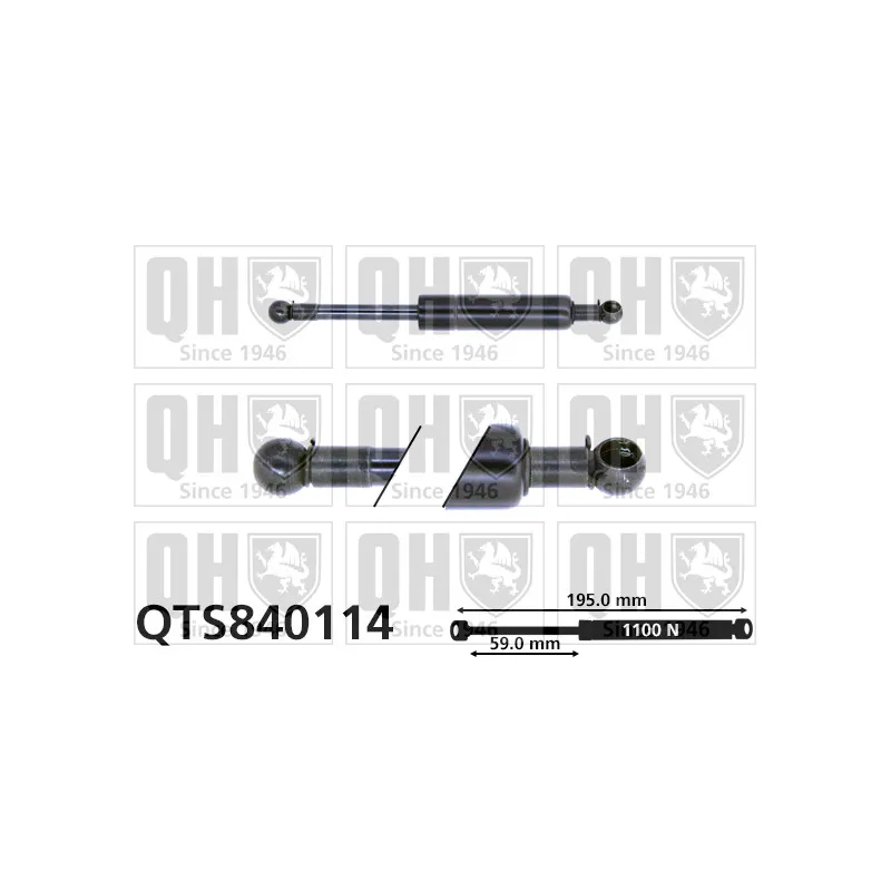 Vérin, capot-moteur QUINTON HAZELL QTS840114