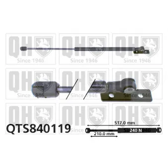 Vérin, capot-moteur QUINTON HAZELL QTS840119