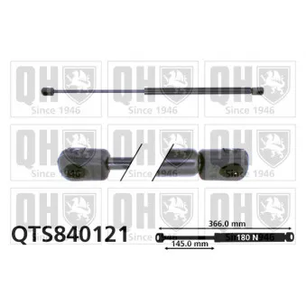 Vérin de hayon, de coffre QUINTON HAZELL QTS840121