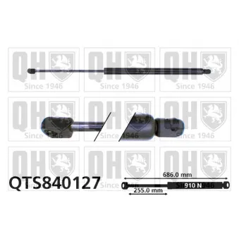 Vérin de hayon, de coffre QUINTON HAZELL QTS840127