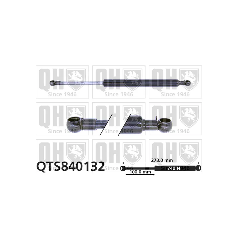 Vérin de hayon, de coffre QUINTON HAZELL QTS840132