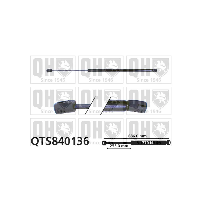 Vérin de hayon, de coffre QUINTON HAZELL QTS840136
