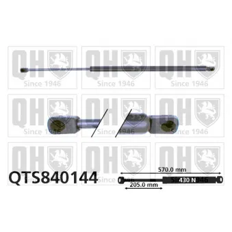 Vérin de hayon, de coffre QUINTON HAZELL QTS840144