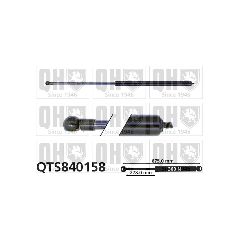 Vérin de hayon, de coffre QUINTON HAZELL QTS840158