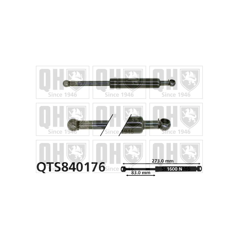 Vérin de hayon, de coffre QUINTON HAZELL QTS840176