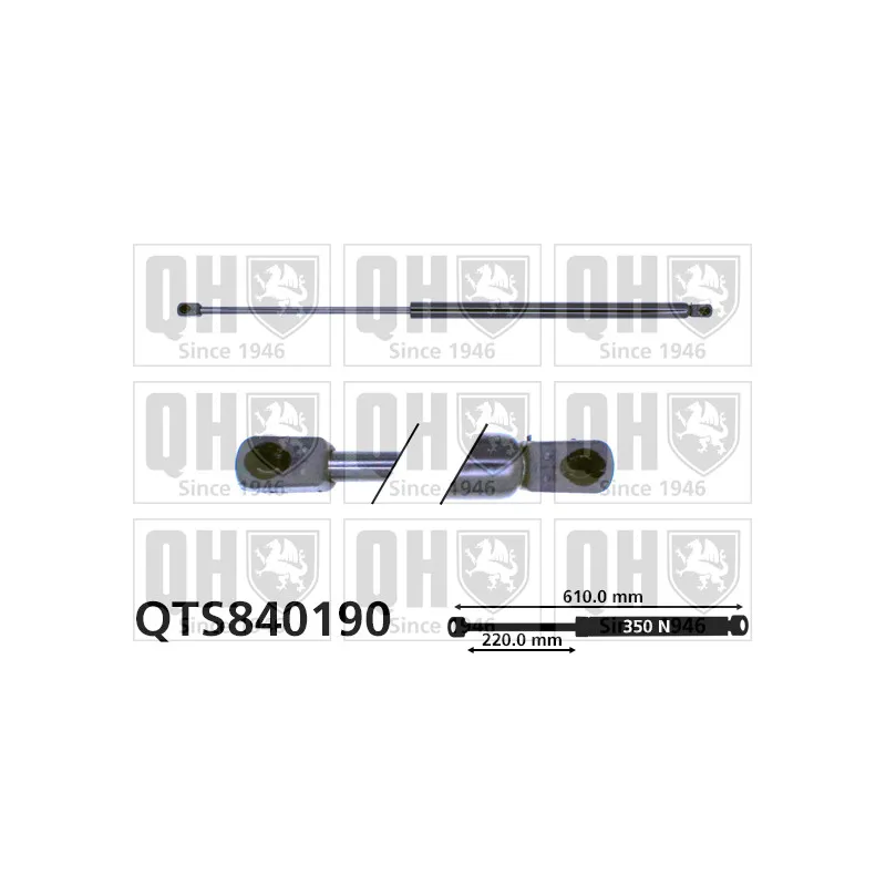 Vérin de hayon, de coffre QUINTON HAZELL QTS840190
