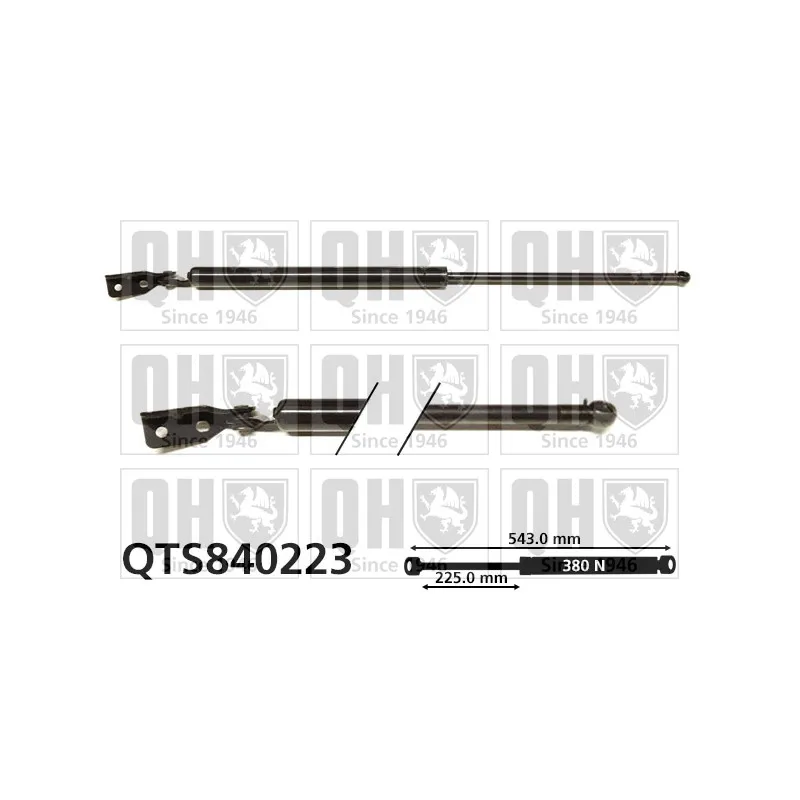 Vérin de hayon, de coffre QUINTON HAZELL QTS840223