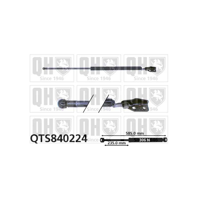 Vérin de hayon, de coffre QUINTON HAZELL QTS840224
