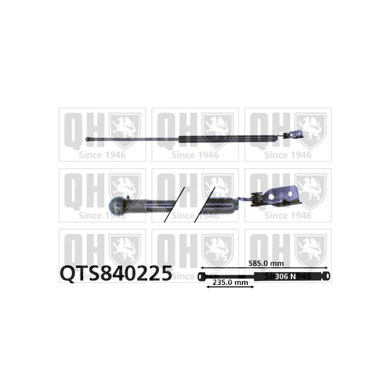 Vérin de hayon, de coffre QUINTON HAZELL QTS840225