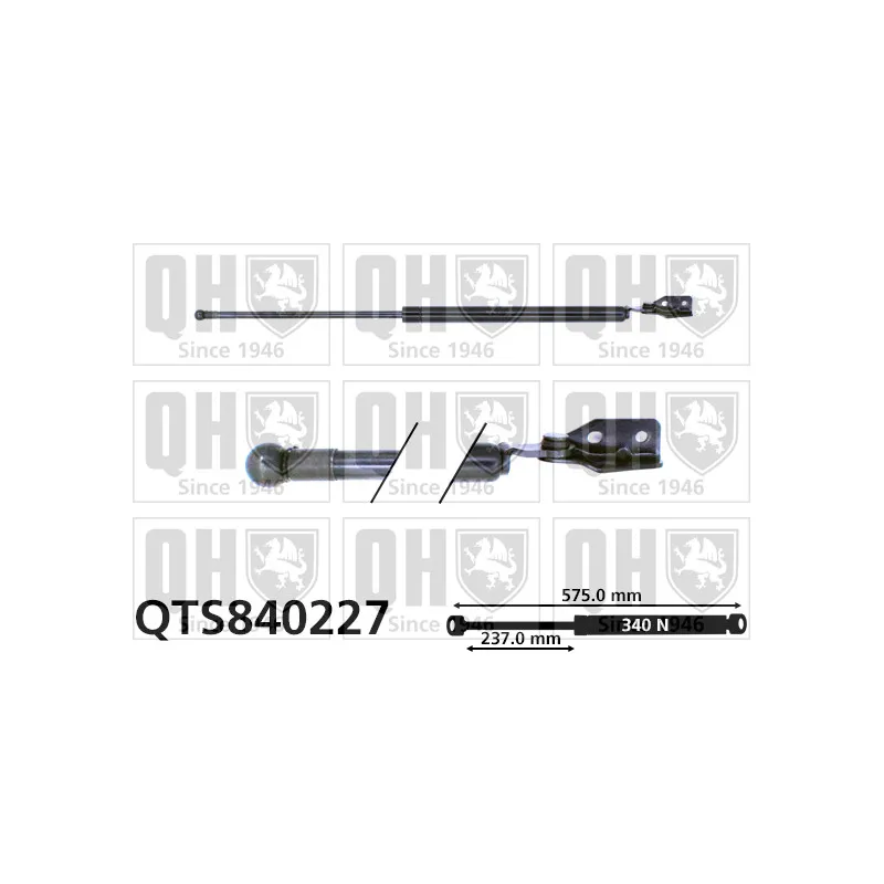 Vérin de hayon, de coffre QUINTON HAZELL QTS840227