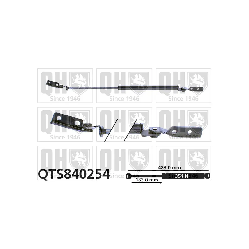 Vérin de hayon, de coffre QUINTON HAZELL QTS840254