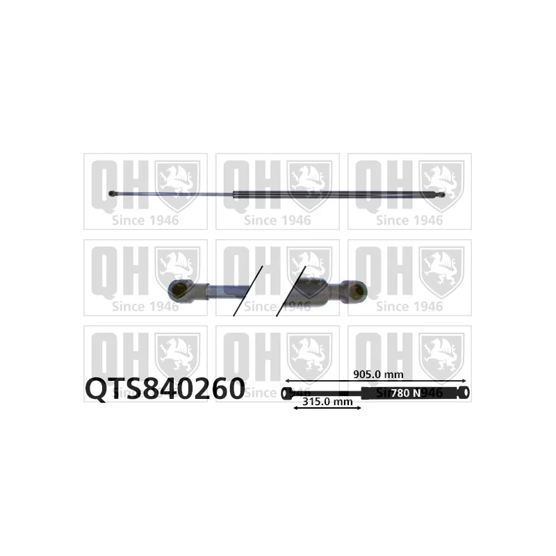 Vérin de hayon, de coffre QUINTON HAZELL QTS840260