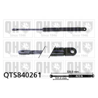 Vérin, capot-moteur QUINTON HAZELL QTS840261