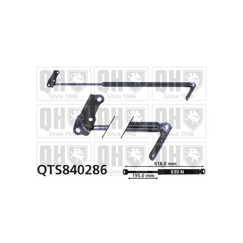 Vérin de hayon, de coffre QUINTON HAZELL QTS840286