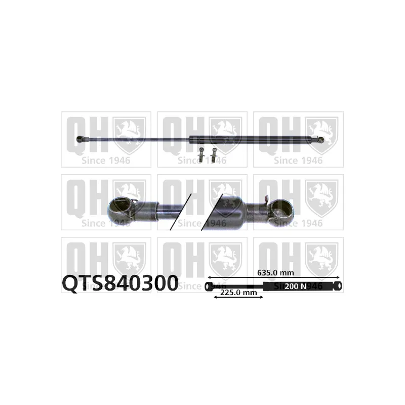 Vérin de hayon, de coffre QUINTON HAZELL QTS840300