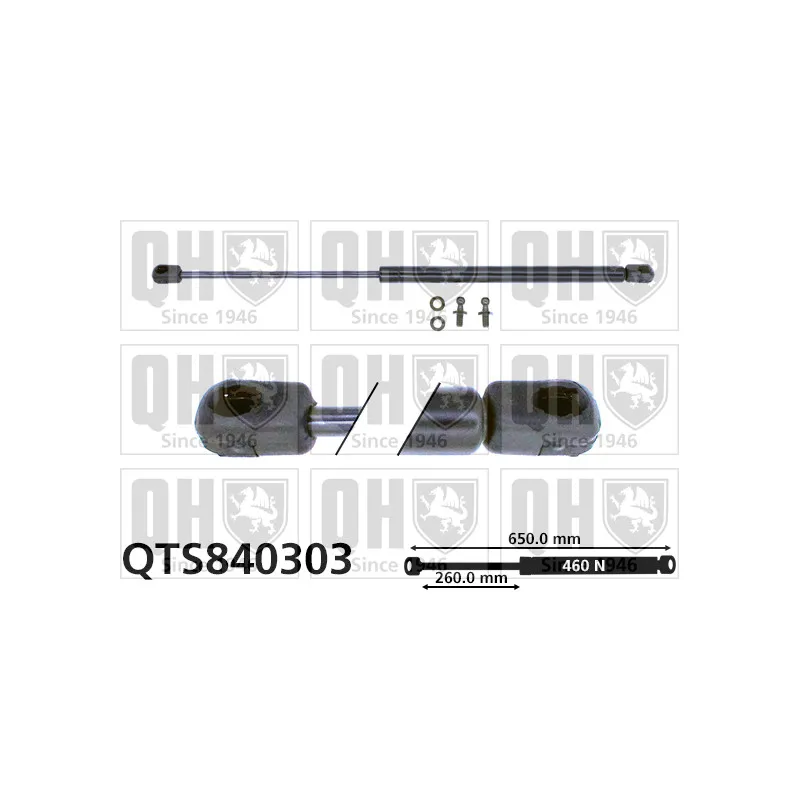 Vérin de hayon, de coffre QUINTON HAZELL QTS840303