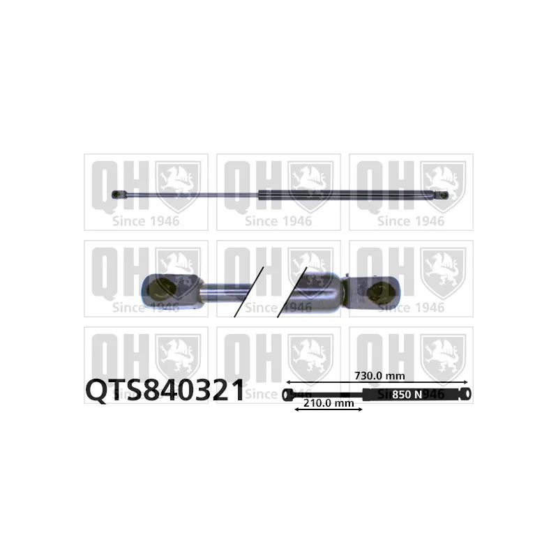 Vérin de hayon, de coffre QUINTON HAZELL QTS840321