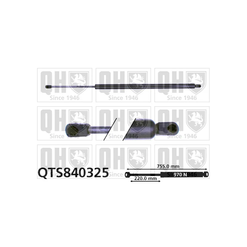 Vérin de hayon, de coffre QUINTON HAZELL QTS840325